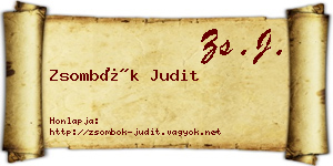 Zsombók Judit névjegykártya
